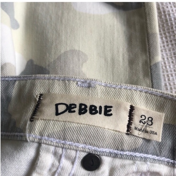 Never worn Elizabeth & James Textile skinny jeans pants white grey tan camo 28 - Picture 12 of 13
